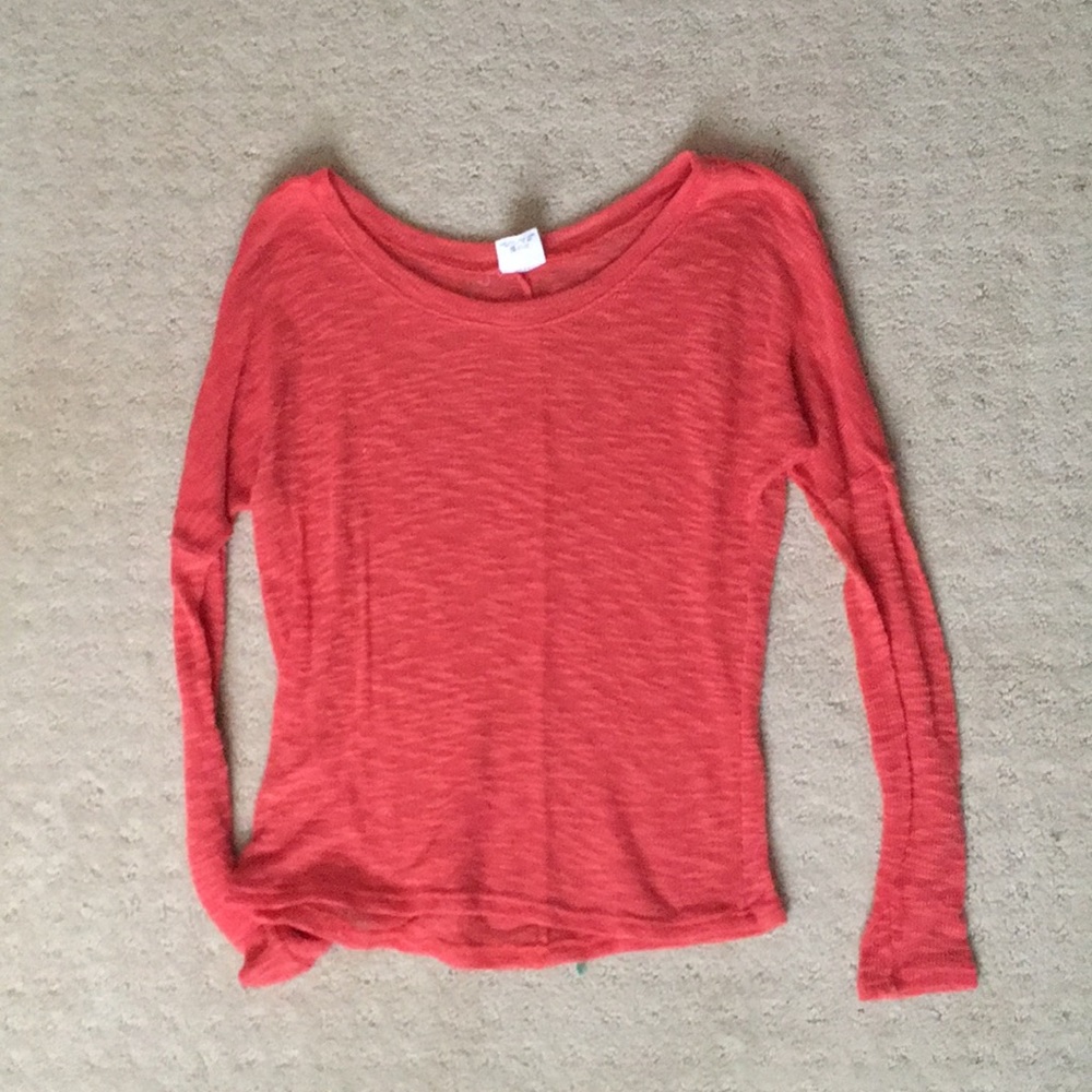 Sheer long sleeve tee